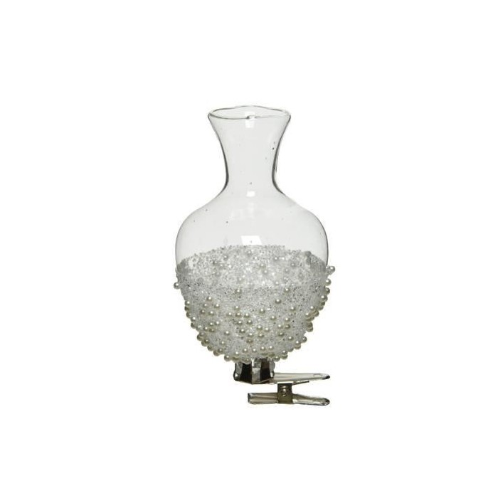 VASO VETRO CON CLIP TRASPARENT
